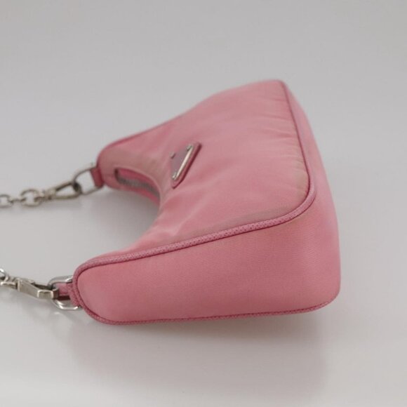 PRADA Shoulder Bag Nylon 2way Pink Silver Auth 111069 - Picture 4 of 16